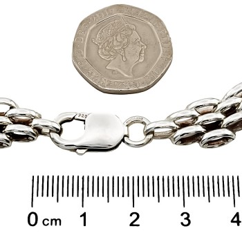 Silver 9 inch Gate Bracelet